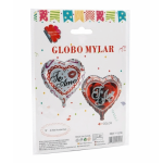 Globo Mylar / Metalizado de Corazón "Te Amo"