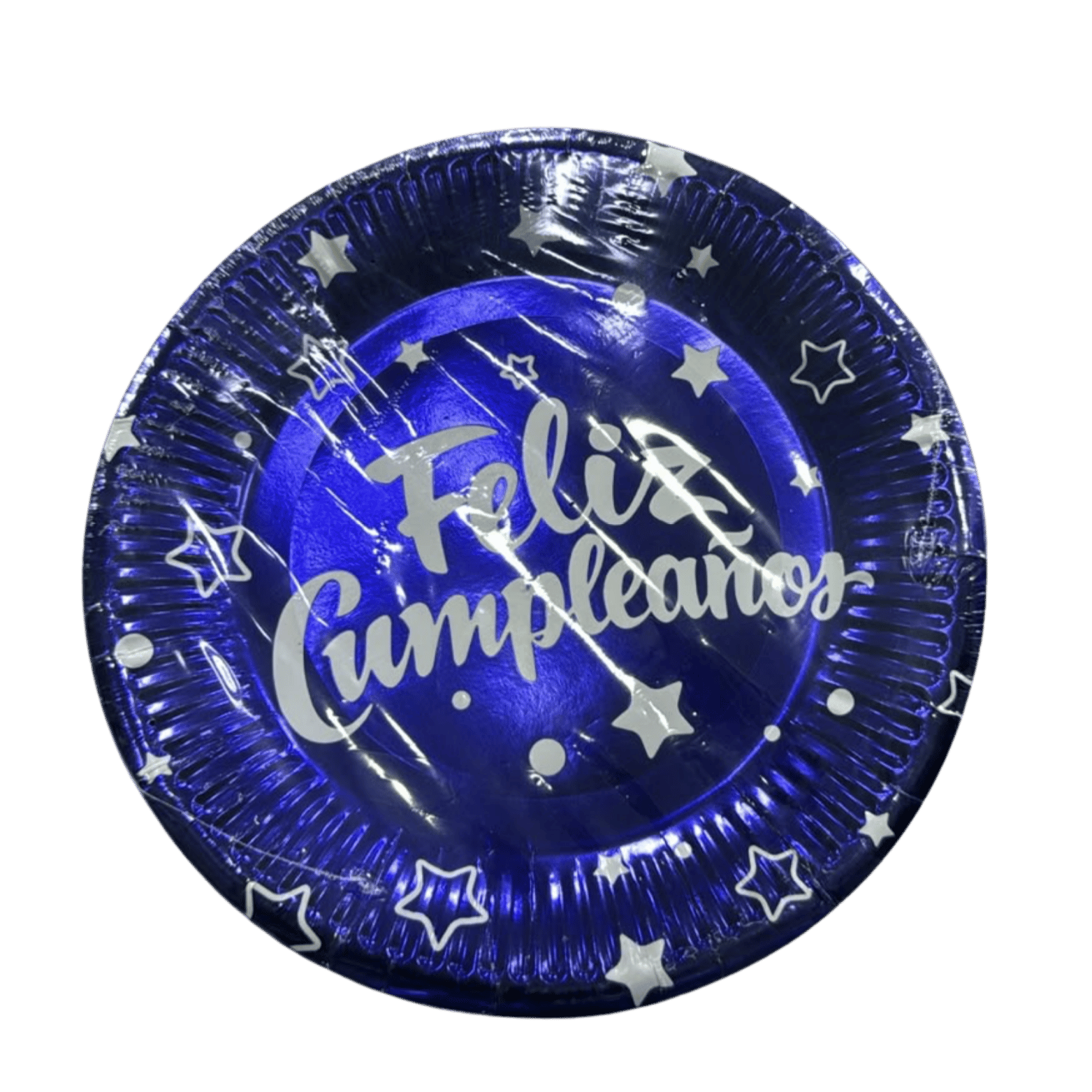 Logo de club equipo de basketball basquet deportivo naranja amarillo Platos Desechables Metalizados "Feliz Cumpleaños" x 10 unidades - Image 1
