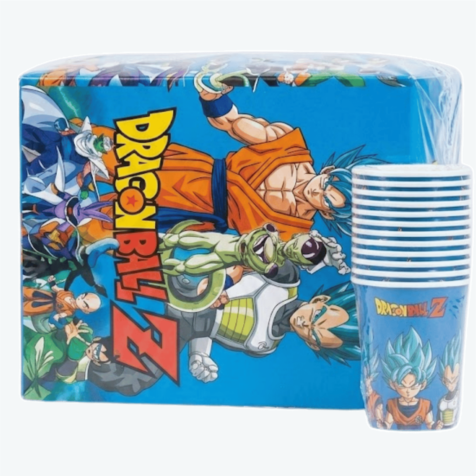 Logo de club equipo de basketball basquet deportivo naranja amarillo Set de Fiesta Infantil Dragon Ball Z x 10 unidades cada uno - Image 1